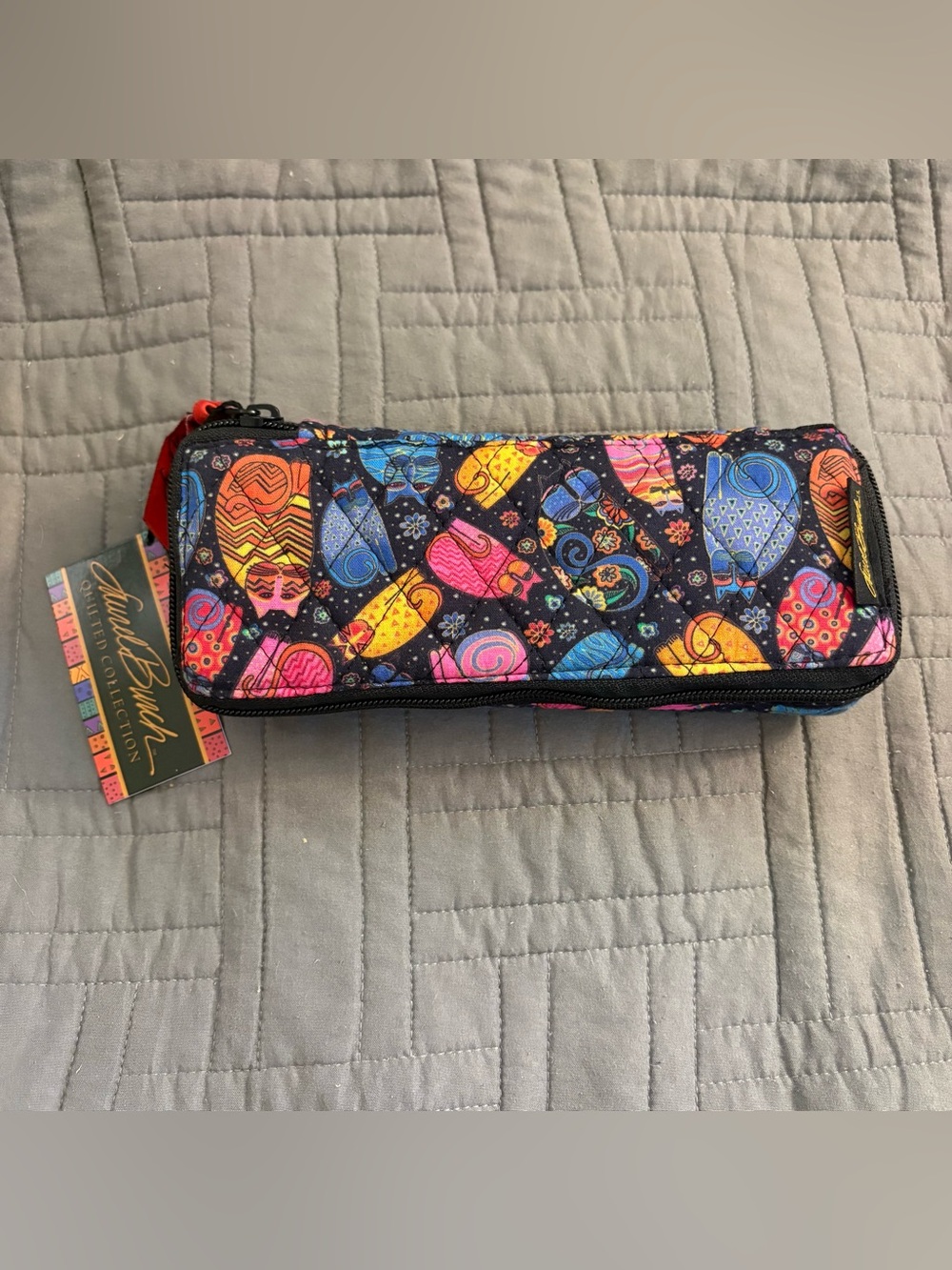 Laurel Burch 7-Day Quilted Pill Organizer Cat Design Travel Pill Box Multicolor - Picture 2 of 9